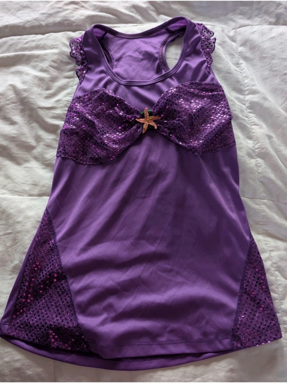 Purple Sequin Mermaid Tank Top